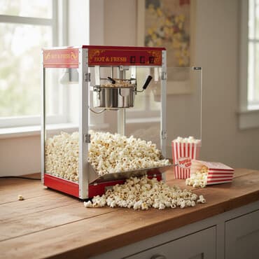 polovne peci na drva alfa: Aparat za kokice – Mašina za kokice retro dizajn crvena 🍿 Mašina za — 1