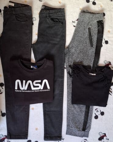 žute pantalone: Bundle: Sweatshirts, Jeans, Pants, For girls, age: 9-10 years — 1