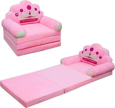 forma ideale kreveci za bebe: Foteljica za decu PINK PRINCESS 5K B041 – plišana foteljica koja se — 2