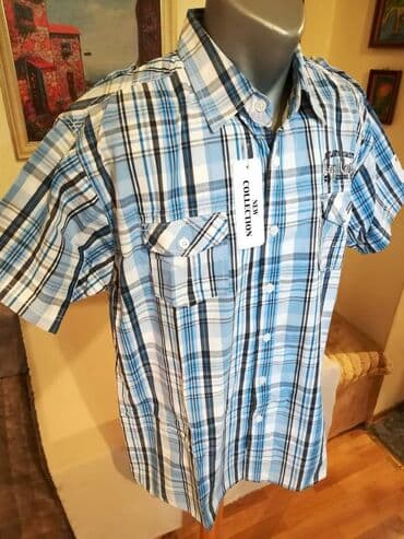 pantalone za punije: Nova muska pamucna kosulja sa kragnom Key West Plava. Odlicna muska — 3