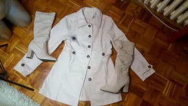 Ženski kaput – veličina M - Boja: svetla/bež - Kroj: strukiran — 3