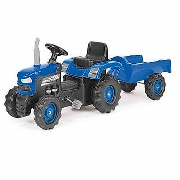Dolu Traktor sa prikolicom – plavi, dečiji traktor na pedale Opis: -