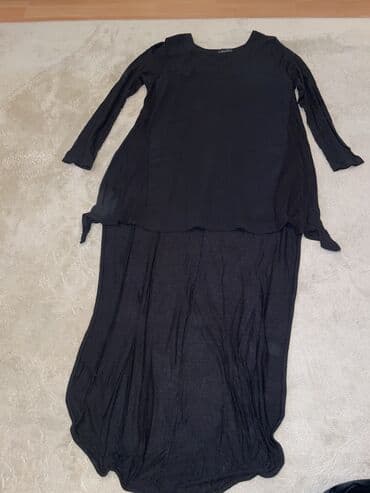 plus size tunike: M (EU 38), L (EU 40), Single-colored, color - Black — 1