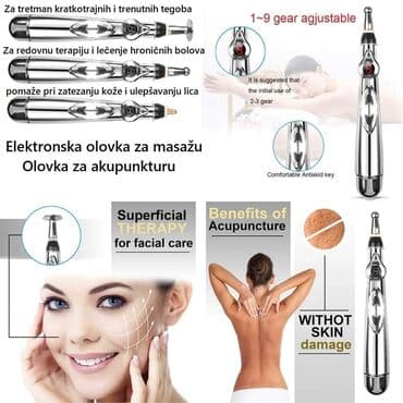 Cena 1280 dinara. Elektronska olovka za masažu sa 3 nastavka Imate
