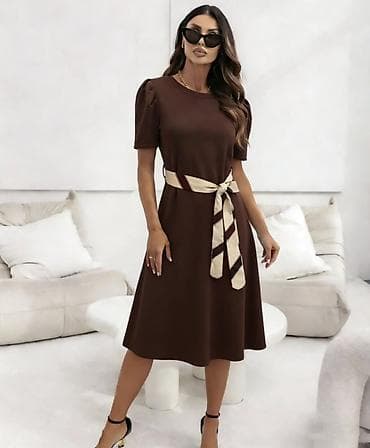 patike na platformu: 🔥Elegantna midi haljina sa pojasom na pruge
✅2300 din — 2