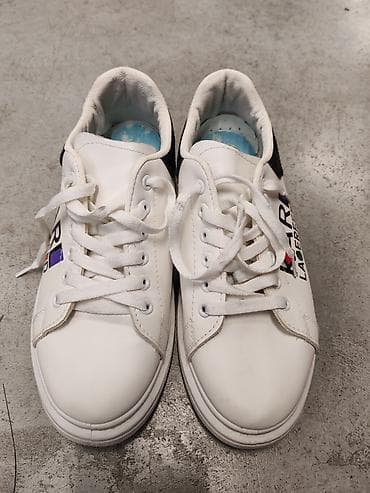 waterproof obuca muska: Karl Lagerfeld bele patike – uniseks, niskog profila - Model — 4