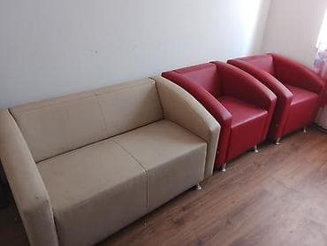 set stolića: Komplet klub nameštaja – 1 dvososed + 2 fotelje - Model: moderni — 3