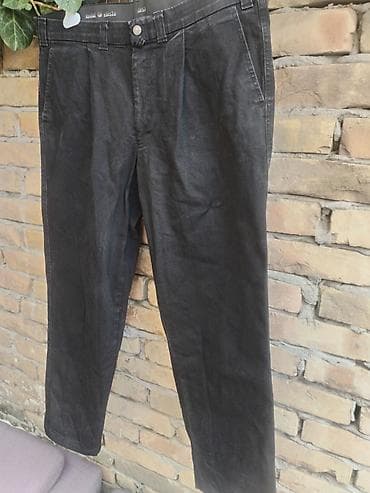 polovni rancevi: Muške farmerke – veličina L - Model: klasične ravne pantalone u crnoj — 1