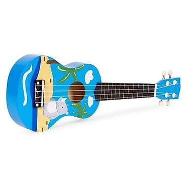 prsluci od pravog krzna: Ukulele drvena gitara za decu sa 4 najlonske žice i trzalicom – — 3