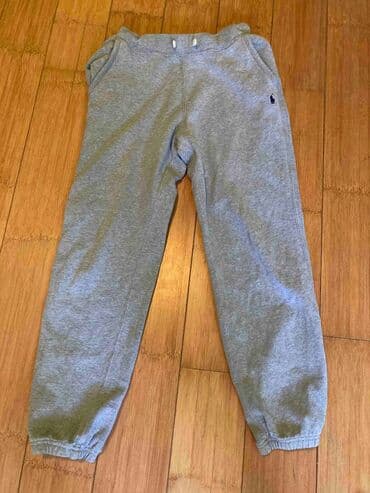 bež pantalone: Sweatpants, L (EU 52), U.S. Polo Assn, color - Grey, Cotton — 2