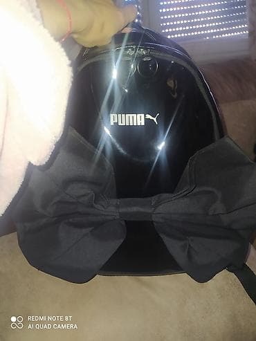 masivni prsten: Puma ženski ranac – lak kožni/visokosjajni finiš, crna boja. - — 4