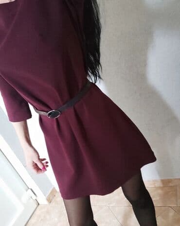 shooter haljine 2023: Zara S (EU 36), color - Burgundy, Other sleeves — 1