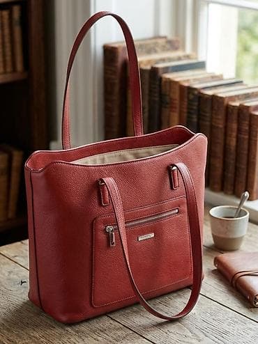 Elegantna torba za rame – crvena - Materijal: kvalitetna teksturirana