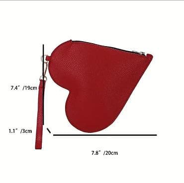 torbe za plažu akcija: Torba u obliku srca – leopard print/crna/ crvena/žuta. više torbica — 5