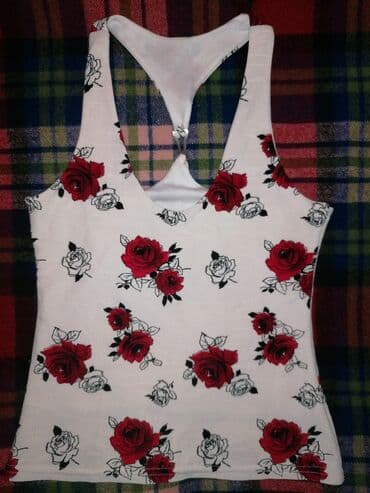 lindex majice: S (EU 36), Floral, color - White — 1