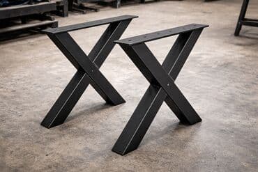 konstrukcija za stolove: Metalne noge za sto – moderni industrijski dizajn - Materijal: čelik — 4