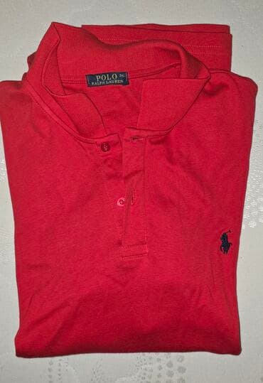 Jakne: Majica na kratke rukave, 3XL, Ralph Lauren, bоја - Crvena, Pamuk — 2