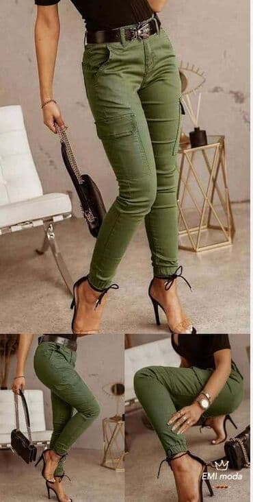 zenske pantalone dzeparice: Normalan struk, Drugi kroj pantalona — 3