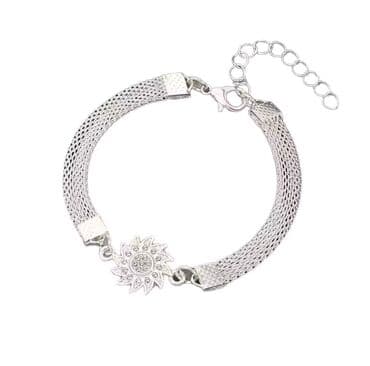 srebrne ogrlice sa cirkonima: Chain bracelet, Material: Cubic zirconia — 4