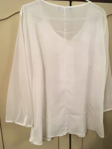 svecane tunike za punije dame: 2XL, Jednobojni, bоја - Bela — 4