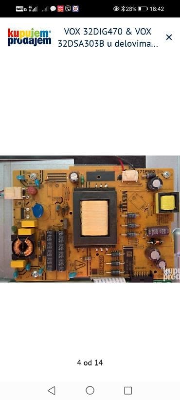 drzac za telefon za motor: VOX 32DIG470 i VOX 32DSA303B – delovi za TV Dostupni moduli i — 5