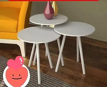 jysk ormari za sobu: Set klub stolova – 3 komada - Dizajn: moderan, minimalistički; — 3