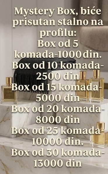Mystery Box – stalno dostupan na profilu Izaberite veličinu kutije sa