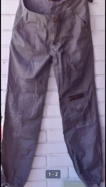 kargo pantalone h m: L, Regular rise, Cargo — 1