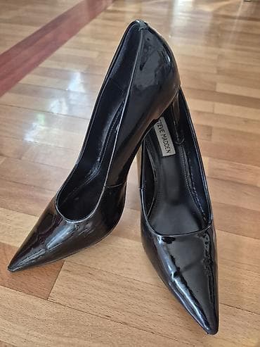 kožna jakna s: Steve Madden ženske salonke – klasične crne lakovane štikle - Model — 1