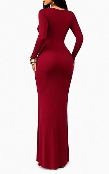 Kao SKIMS duga-maxi haljina NOVA burgundy-bordo Viralna sexy duga