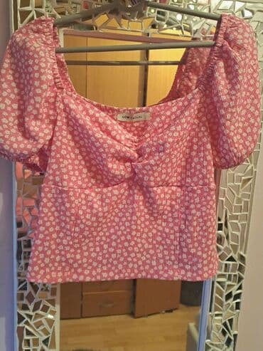 zara top na jedno rame: Lc Waikiki, M (EU 38), Floral, color - Pink — 1