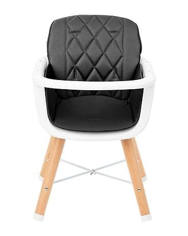 decije stolice plasticne: KIKKA BOO Hranilica WOODY 2in1 black (Šifra: KKB1) Moderna 2u1 drvena — 5