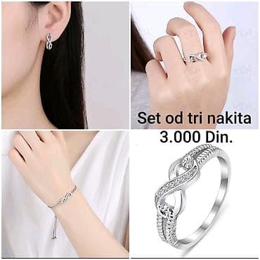 papuce h: Elegantni posrebreni set od tri komada nakita sa žigom S925 od — 2
