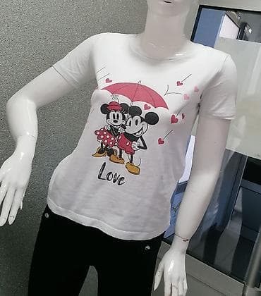 Bela ženska majica kratkih rukava sa printom Miki i Mini Maus sa na lalafo.rs Bela ženska majica kratkih rukava sa printom Miki i Mini Maus sa