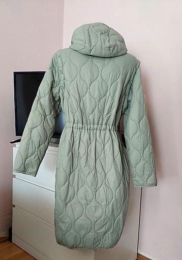 michael kors jakne: Ženska prošivena jakna/kaput sa kapuljačom – mint/žutozelena nijansa — 3