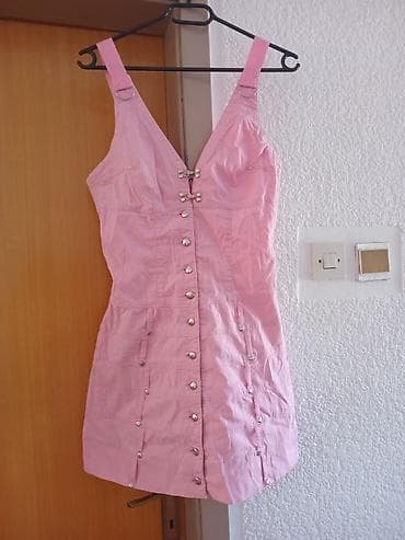 D&G roze mini haljina na tregere - Boja: nežno roze - Kroj: uska