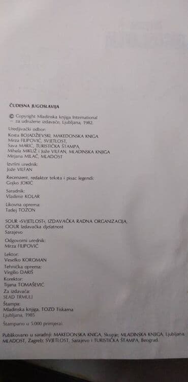 ptice umiru pevajuci knjiga: Knjiga:Cudesna Jugoslavija 264 str.format 30 cm.,ocuvana — 3