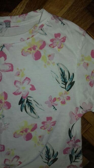 svecane pantalone i tunike: Bershka, XS (EU 34), Cvetni, bоја - Bela — 5