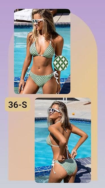 Dvoddelni kupaći kostim – veličina 36-S - Model: trouglasti bikini -