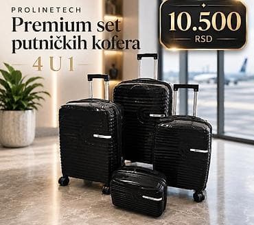 victoria secret parfemi cena: PROLINETECH premium set putničkih kofera 4 u 1 Elegantni crni set — 1