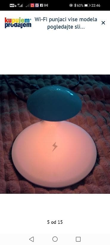 telefoni na dugmice: Bežični Qi punjač sa ambijentalnim RGB osvetljenjem - Kompatibilan sa — 2