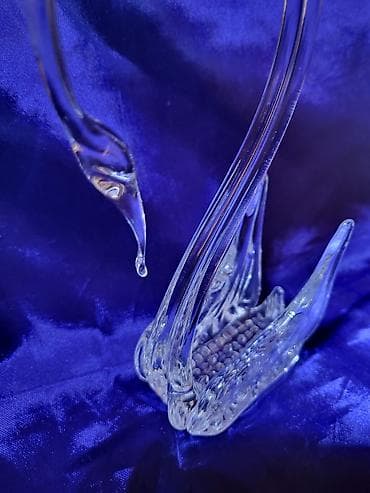kristalno staklo: Murano nov labud,rucni rad 1960g +. Murano nov labud,perfektan tezak — 3