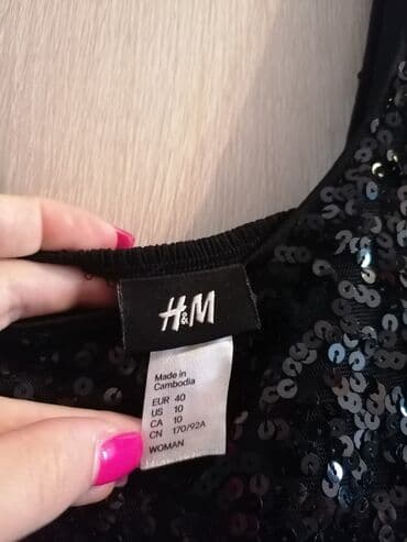 comma haljine 2023: H&M L, bоја - Crna, Na bretele — 2
