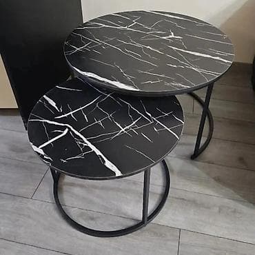 bela sovica dormeo: Set klub-stočića – 2 komada, okrugli, “nesting” dizajn - Dizajn: dva — 5