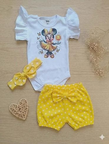 Dečiji komplet za bebe devojčice – 3 dela. - Bodić sa kratkim puf na lalafo.rs Dečiji komplet za bebe devojčice – 3 dela. - Bodić sa kratkim puf