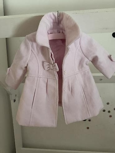 Elegantan kaputić za devojčice, svetloroze boje. - Model: klasičan