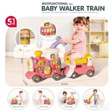 kung fu panda igracke: Multifunkcionalni 5-u-1 Baby Walker Train – hodalica i igračka vozić — 2