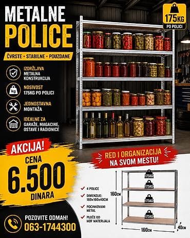 Metalne police – čvrste, stabilne i pouzdane - Izdržljiva metalna