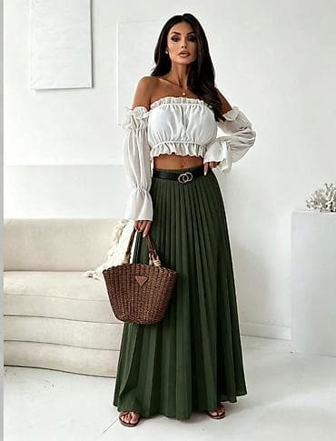 Suknje: 04. Plisirane suknje Prelepe boje💚💛🧡💙🩷❤️ S M L XL Cena : 2.200 dinara — 6