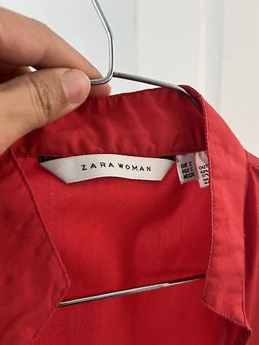 shein bluze: ZARA WOMAN crvena wrap/bluza na preklop - Model: ženska bluza na — 2